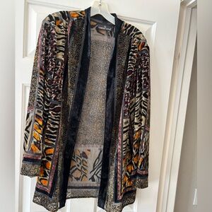 Carole Little mixed leopard burnout leopard kimono